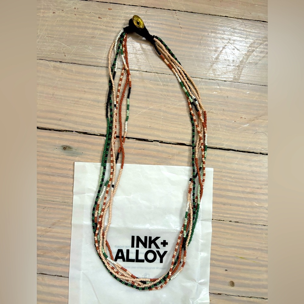 Ink & Alloy Seed Bead Necklace